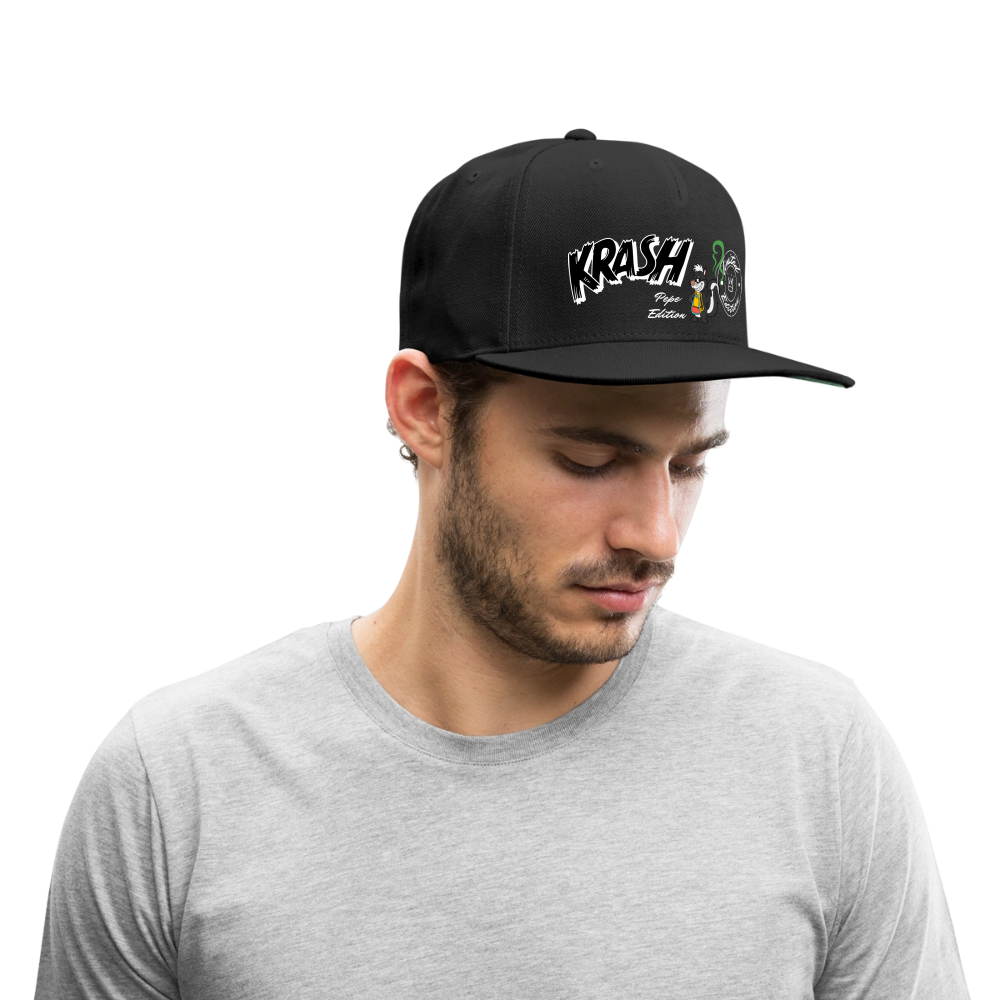 Snapback Baseball Cap - black