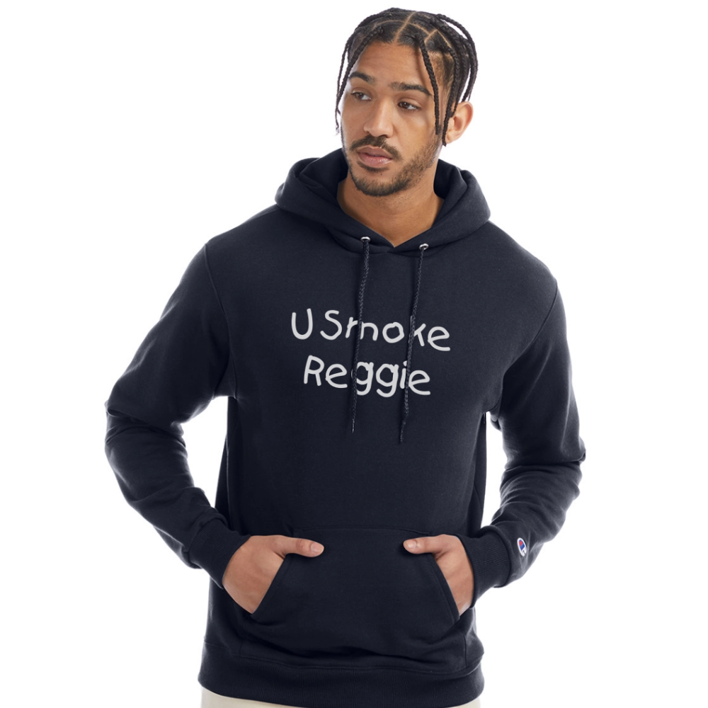 You Smoke Reggie Champion Unisex Power blend Hoodie - navy