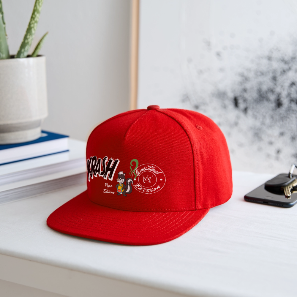 Snapback Baseball Cap - red
