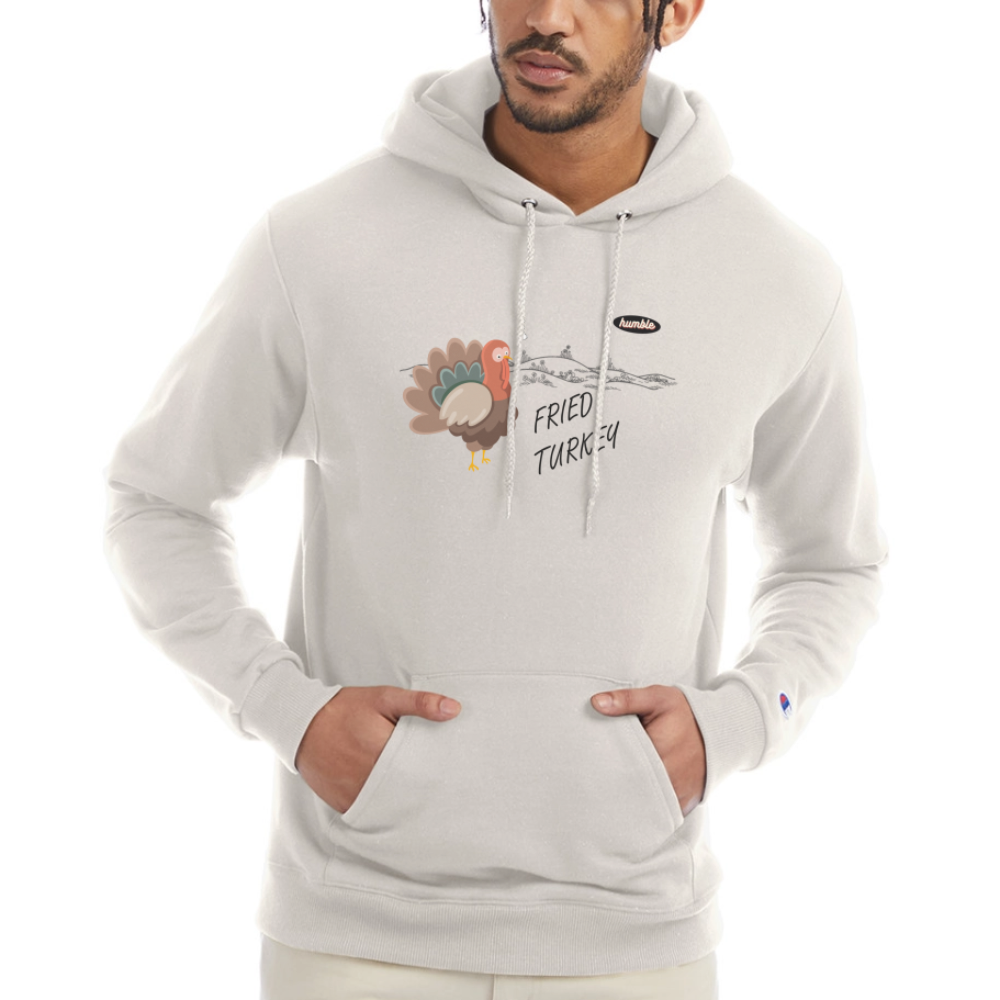 Fried Turkey Champion Unisex Power blend Hoodie Champion - Sand
