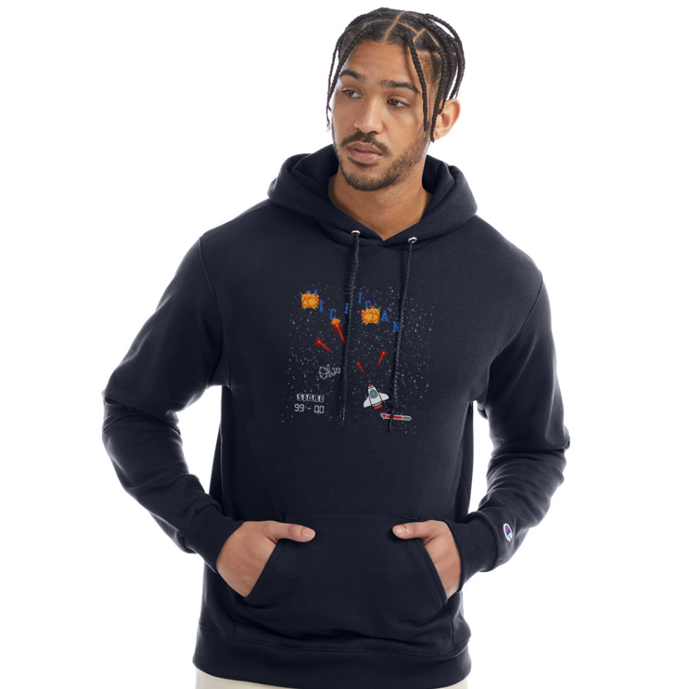 Ohio vs Michigan Champion Unisex Power blend Hoodie - navy