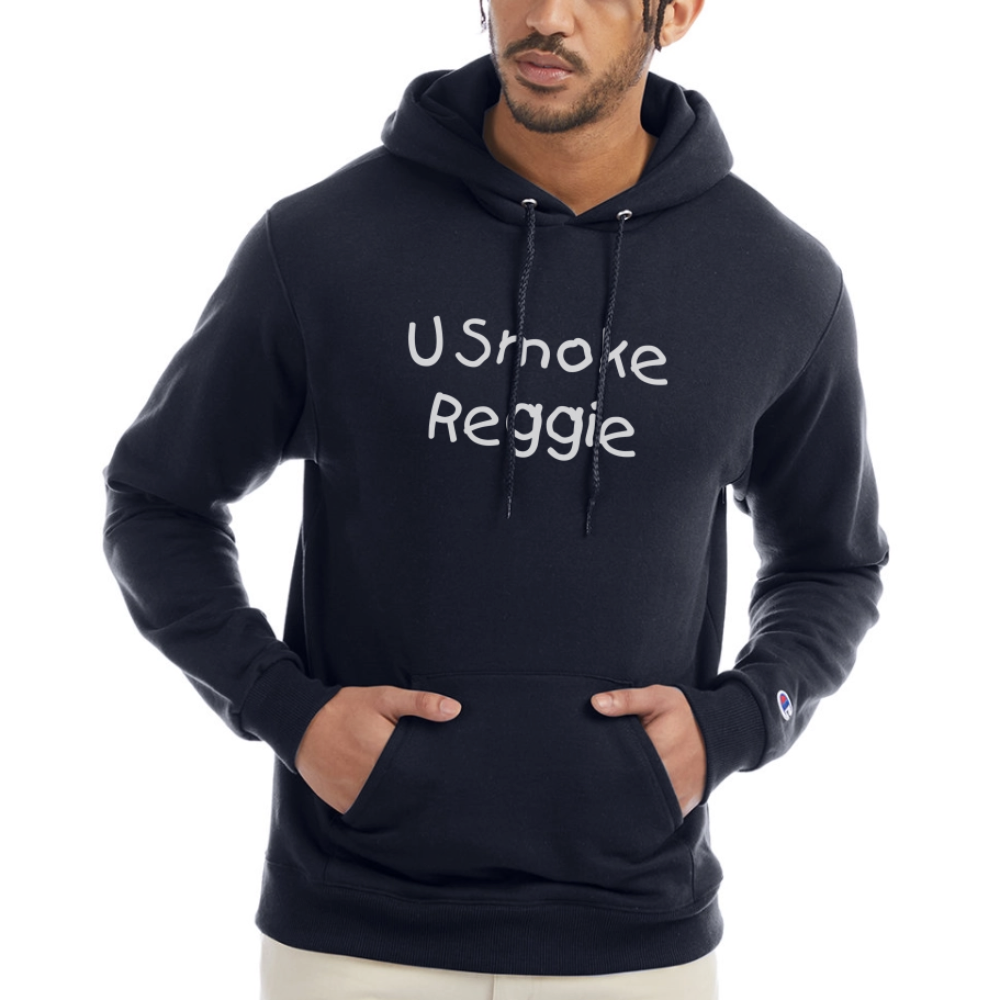You Smoke Reggie Champion Unisex Power blend Hoodie - navy