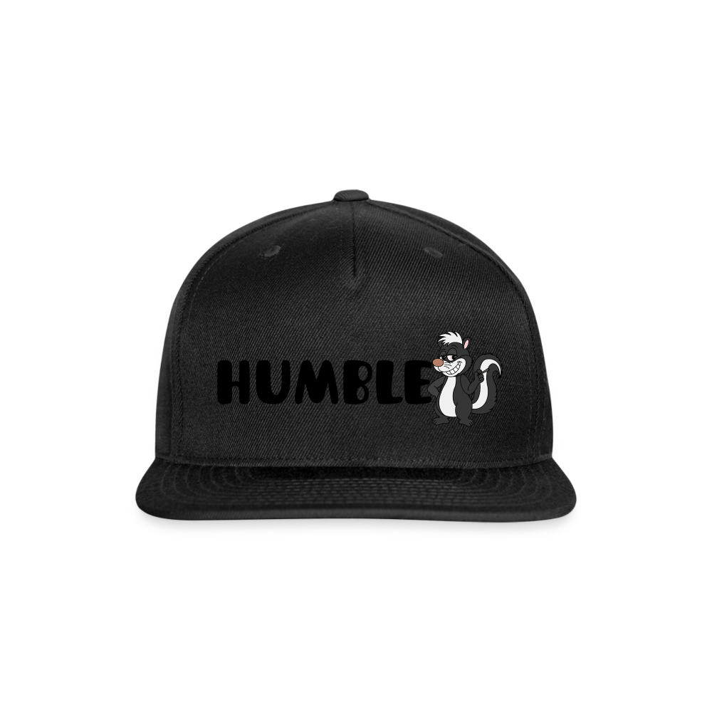 Snapback Baseball Cap - black
