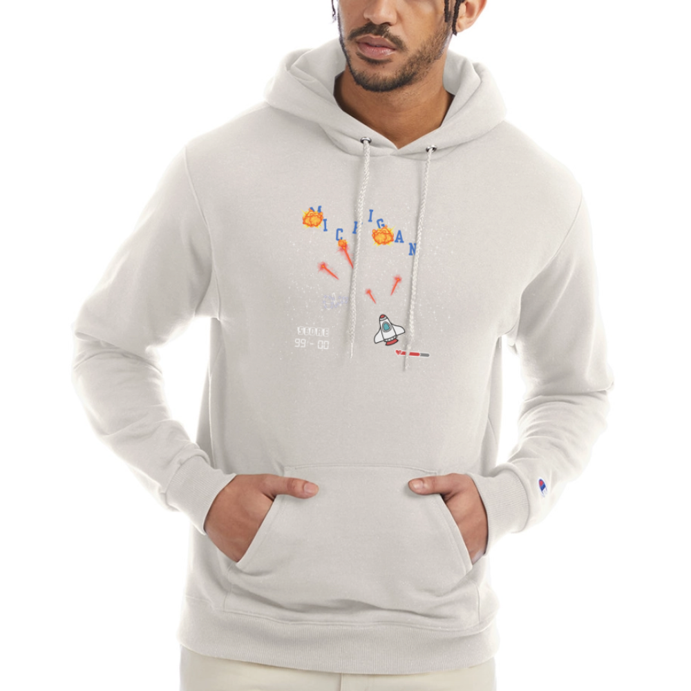 Ohio vs Michigan Champion Unisex Power blend Hoodie - Sand