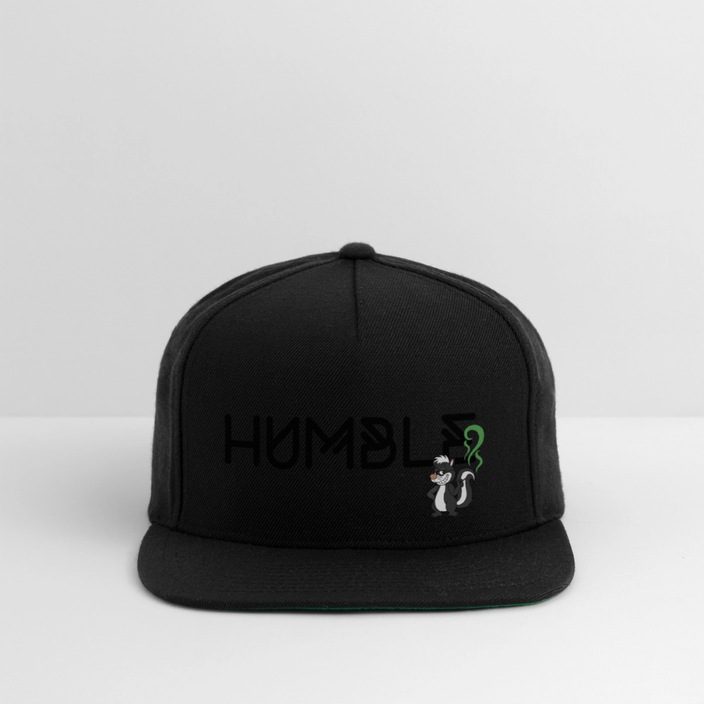 Snapback Baseball Cap - black