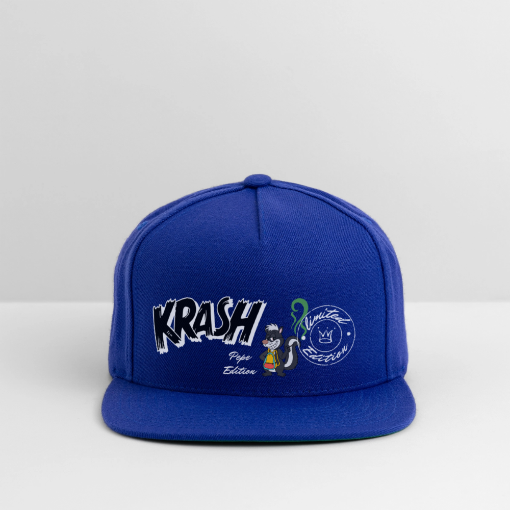 Snapback Baseball Cap - royal blue