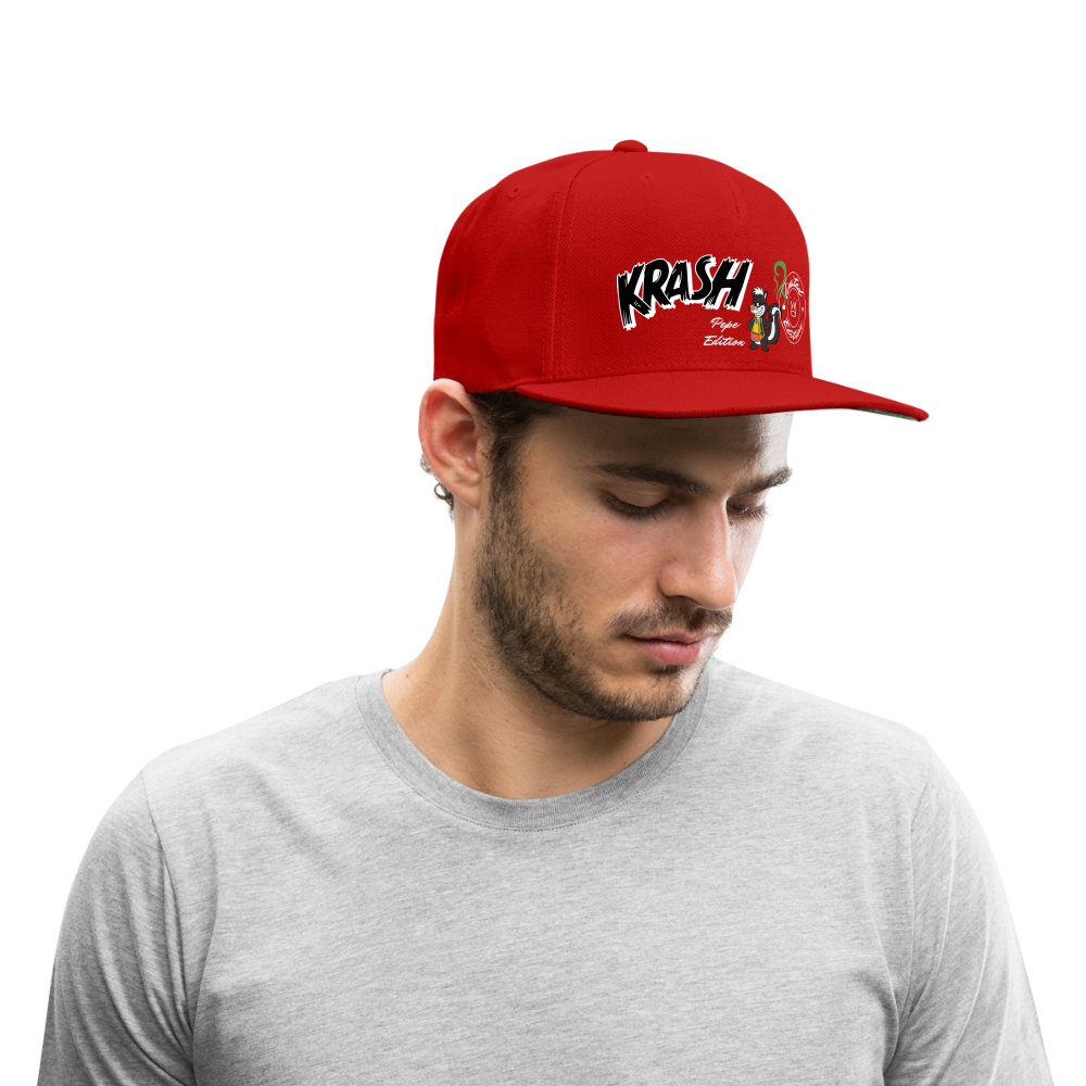 Snapback Baseball Cap - red