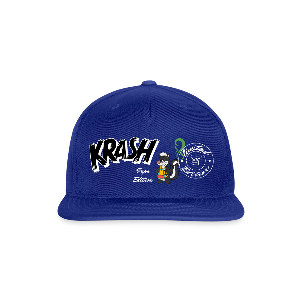 Snapback Baseball Cap - royal blue
