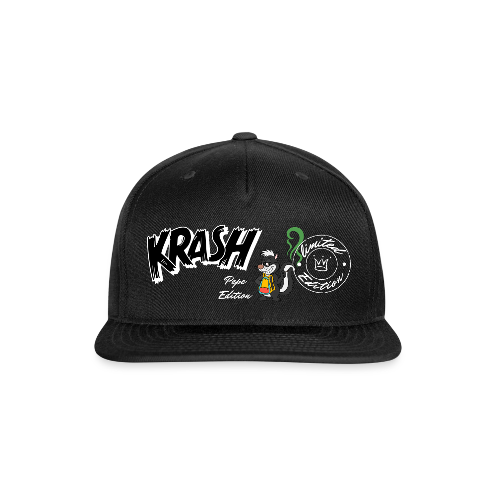 Snapback Baseball Cap - black