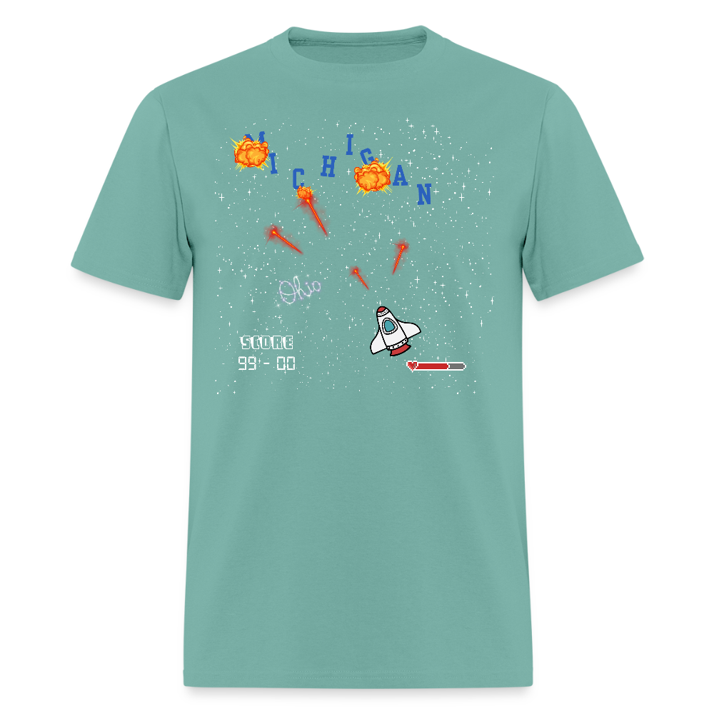Ohio vs Michigan Men's T-Shirt | GILDAN 5000 - aquatic
