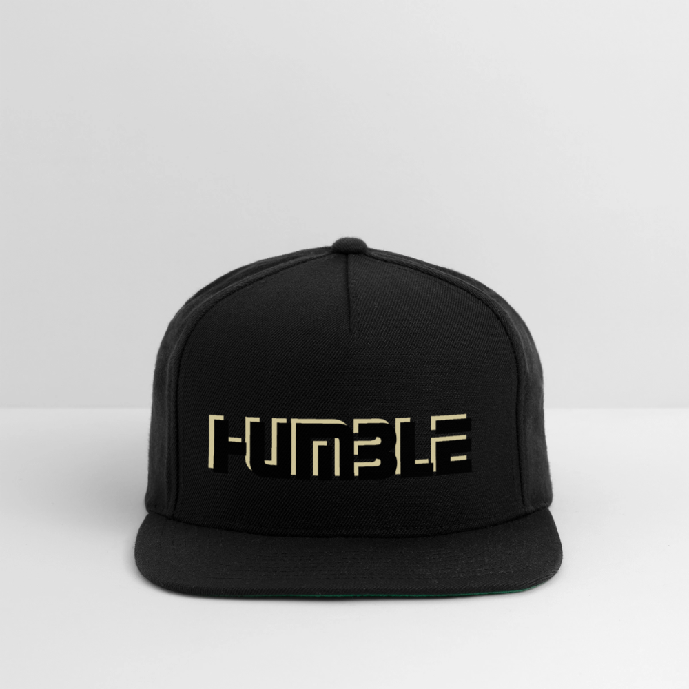 Snapback Baseball Cap - black