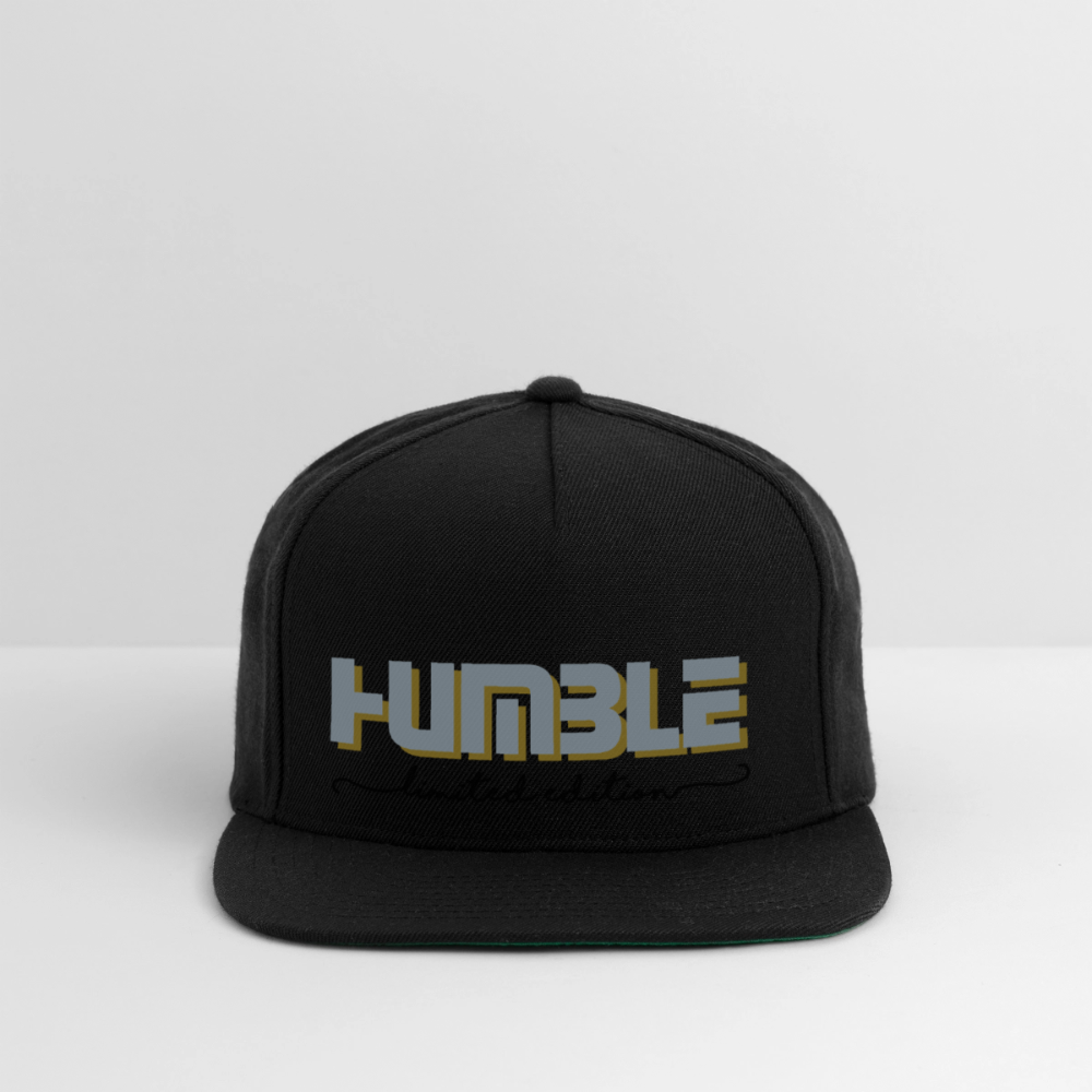 Snapback Baseball Cap - black