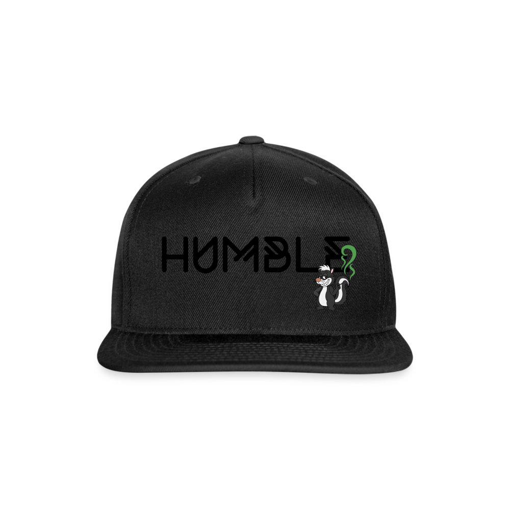 Snapback Baseball Cap - black