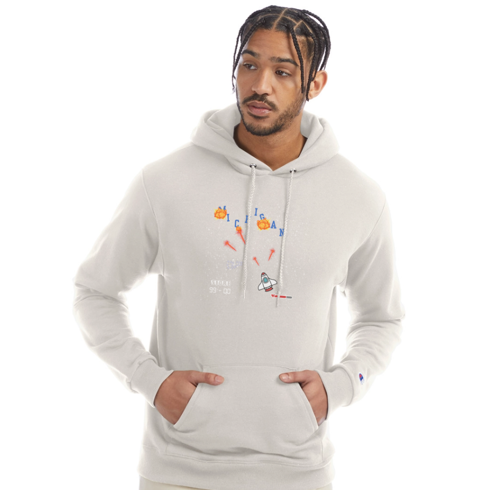 Ohio vs Michigan Champion Unisex Power blend Hoodie - Sand