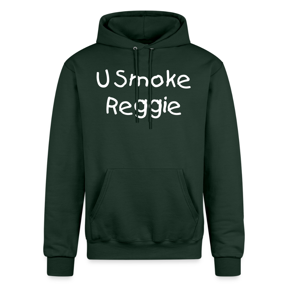 You Smoke Reggie Champion Unisex Power blend Hoodie - Dark Green
