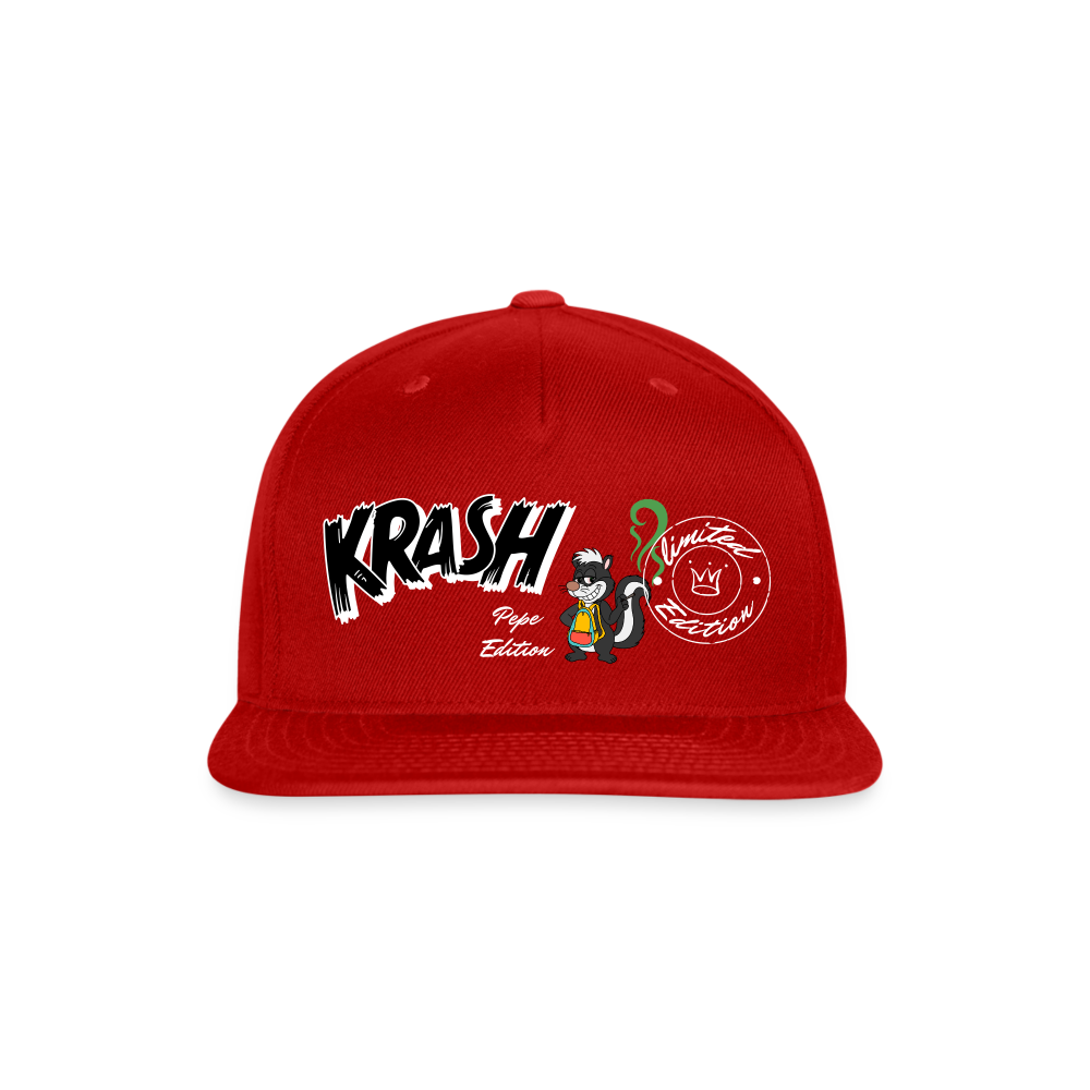Snapback Baseball Cap - red