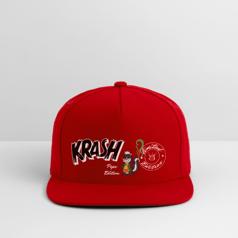 Snapback Baseball Cap - red