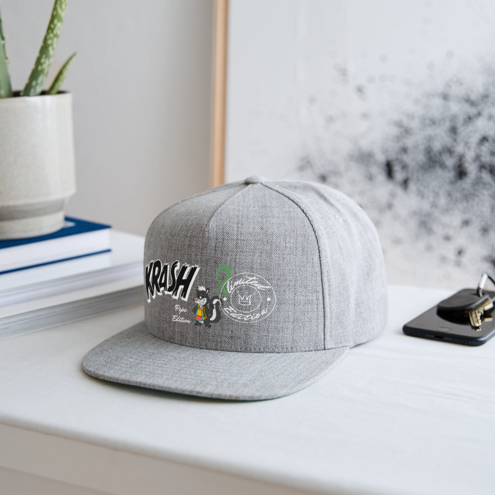 Snapback Baseball Cap - heather gray