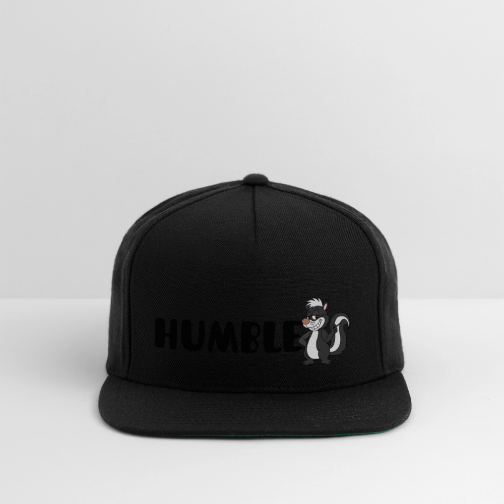 Snapback Baseball Cap - black